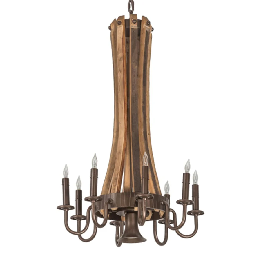 Meyda Tiffany Barrel Stave 8 Light 20" Wide Taper Candle Style Chandelier - Image 3