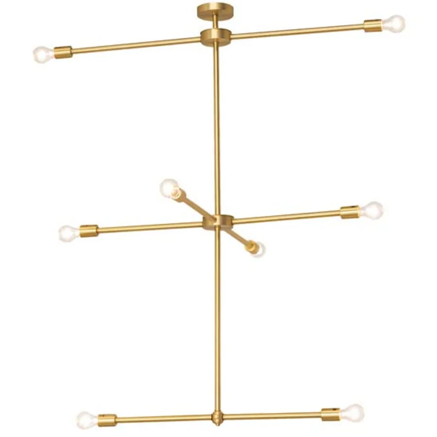 Meyda Tiffany Long Pronograde Jack 8 Light 37" Wide Sputnik Chandelier - Image 1