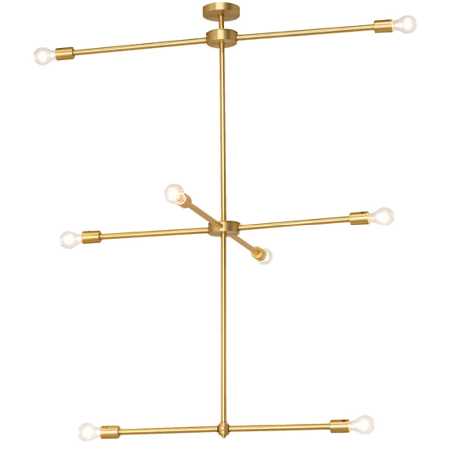 Meyda Tiffany Long Pronograde Jack 8 Light 37" Wide Sputnik Chandelier - Image 2