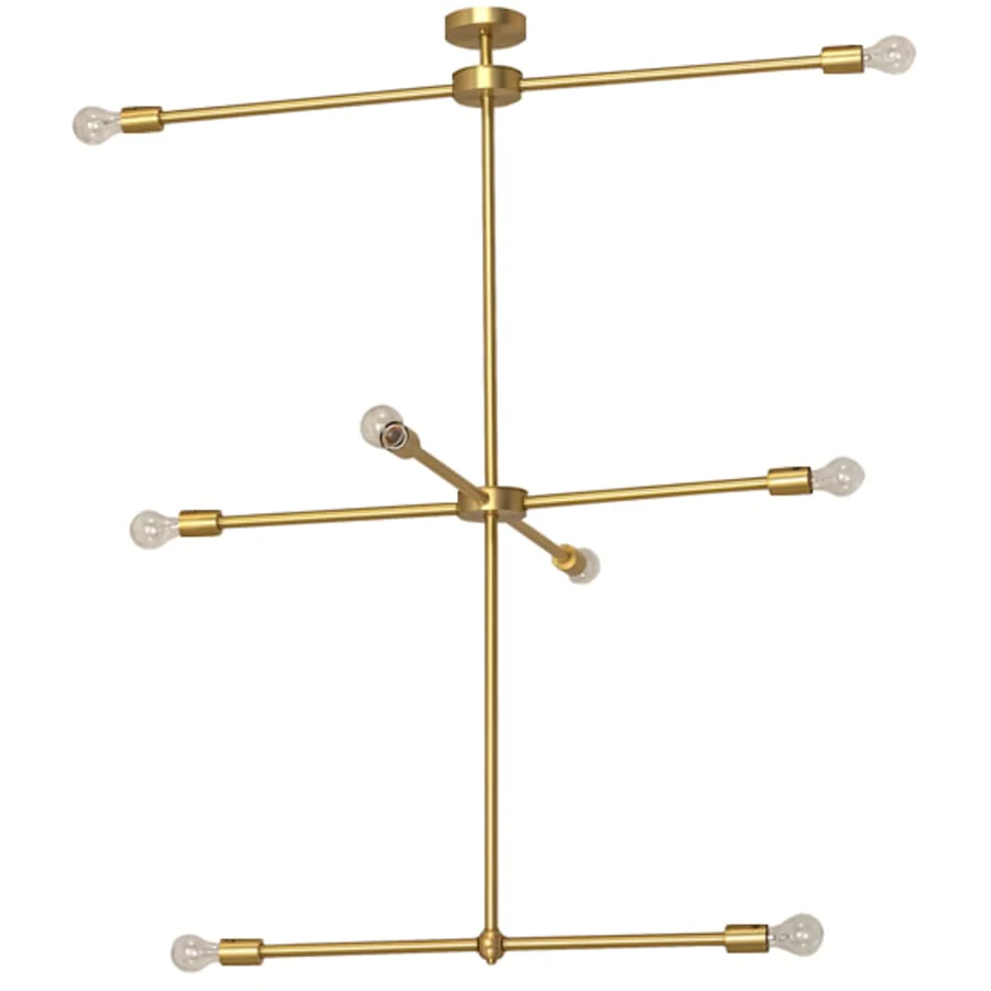 Meyda Tiffany Long Pronograde Jack 8 Light 37" Wide Sputnik Chandelier - Image 3