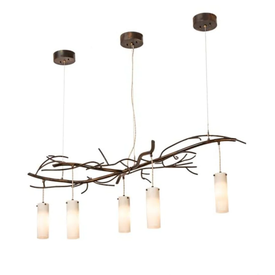 Meyda Tiffany Long Winter Solstice 5 Light 60" Wide Linear Chandelier - Image 1