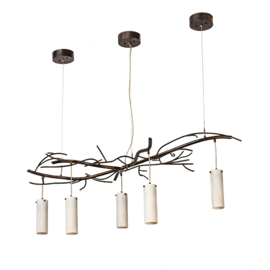 Meyda Tiffany Long Winter Solstice 5 Light 60" Wide Linear Chandelier - Image 3