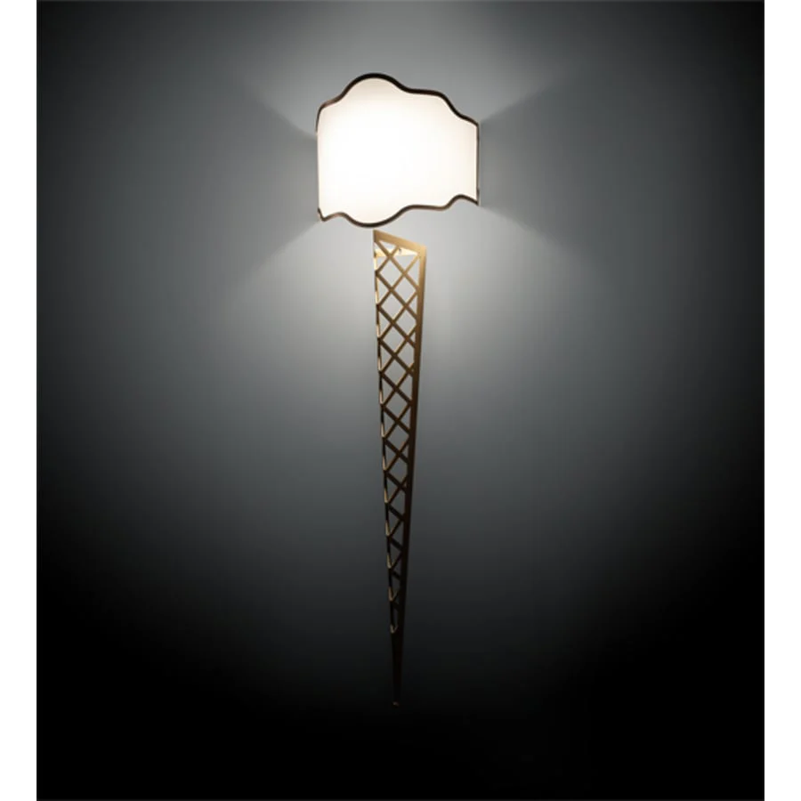 Meyda Tiffany Custard and Cone 62" Tall Wall Sconce - Image 1