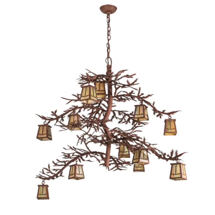 Meyda Tiffany Pine Branch 12 Light 44" Wide Chandelier - Image 3