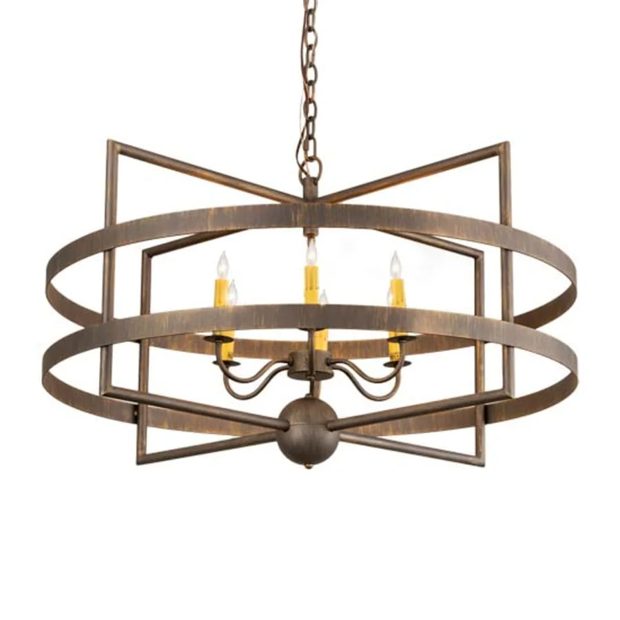 Meyda Tiffany Aldari 6 Light 36" Wide Taper Candle Style Chandelier - Image 1