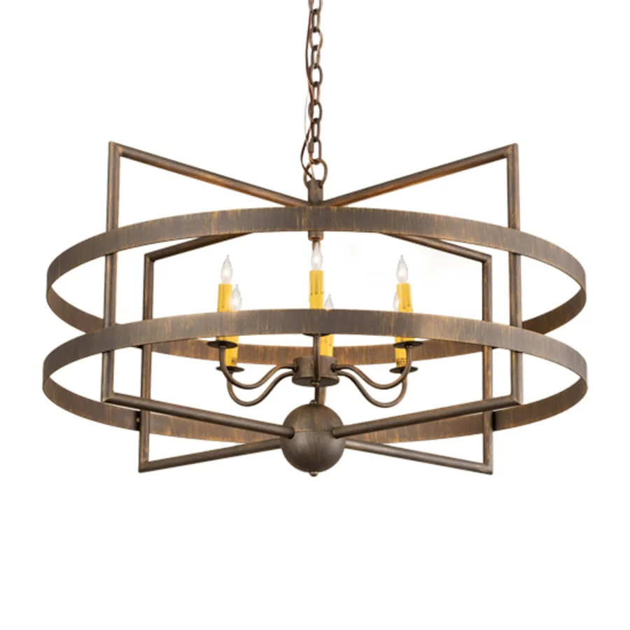 Meyda Tiffany Aldari 6 Light 36" Wide Taper Candle Style Chandelier - Image 2