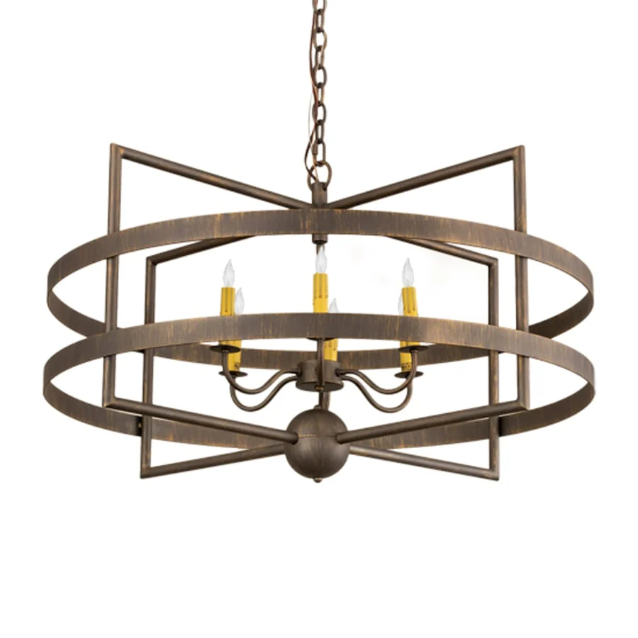 Meyda Tiffany Aldari 6 Light 36" Wide Taper Candle Style Chandelier - Image 3