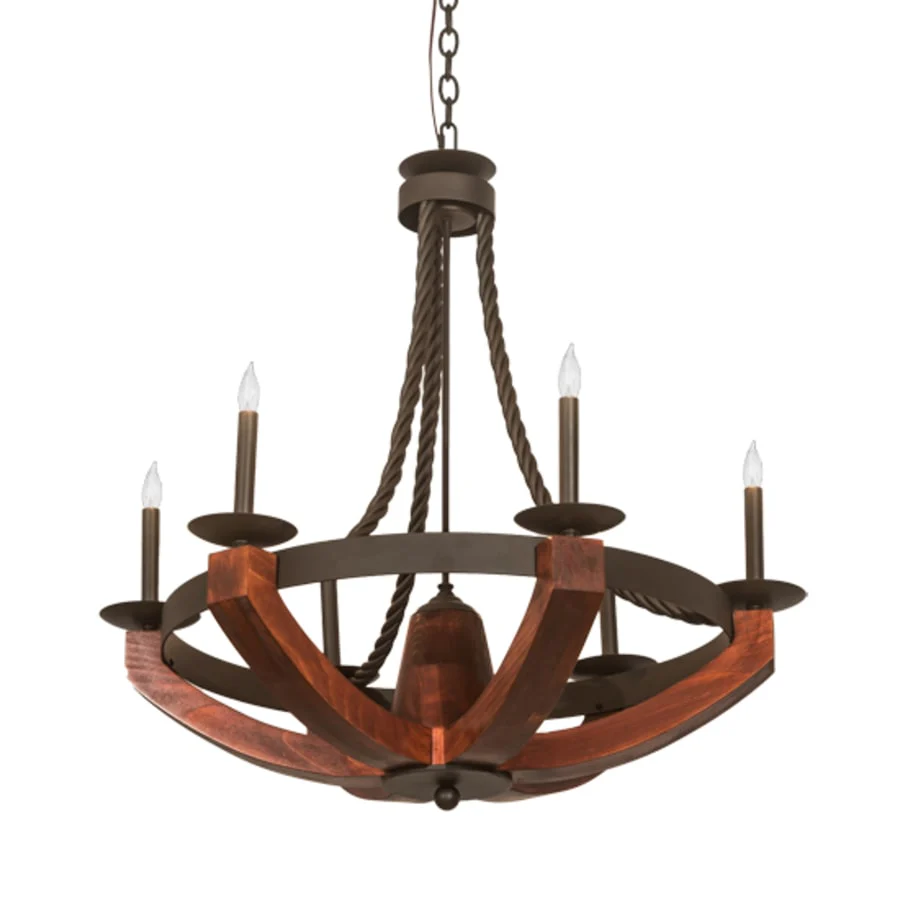 Meyda Tiffany Doyle 6 Light 34" Wide Taper Candle Style Chandelier - Image 3