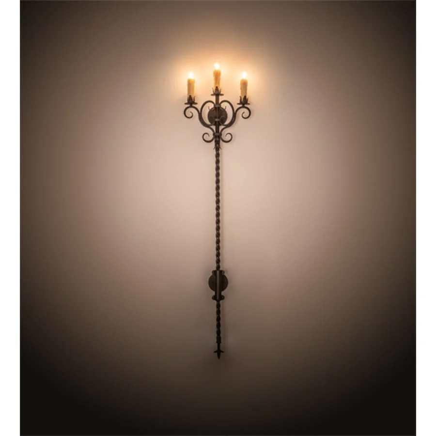 Meyda Tiffany Palmira 3 Light 70" Tall Wall Sconce - Image 1