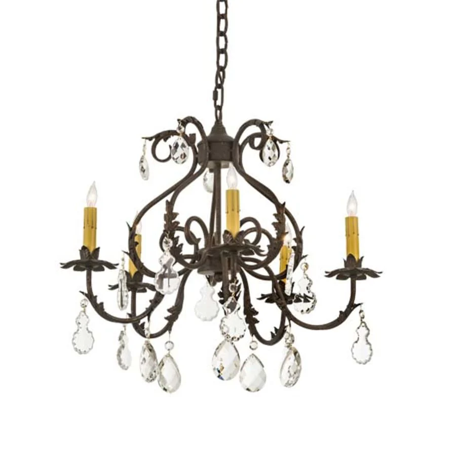 Meyda Tiffany Chantilly 5 Light 24" Wide Crystal Candle Style Chandelier - Image 1