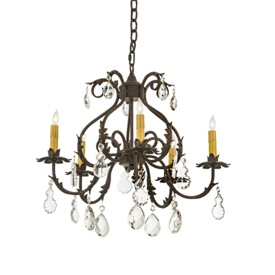 Meyda Tiffany Chantilly 5 Light 24" Wide Crystal Candle Style Chandelier - Image 2