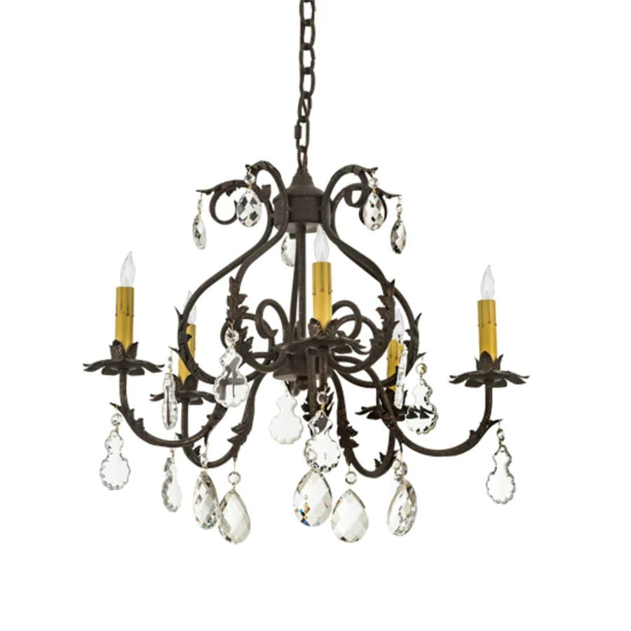 Meyda Tiffany Chantilly 5 Light 24" Wide Crystal Candle Style Chandelier - Image 3