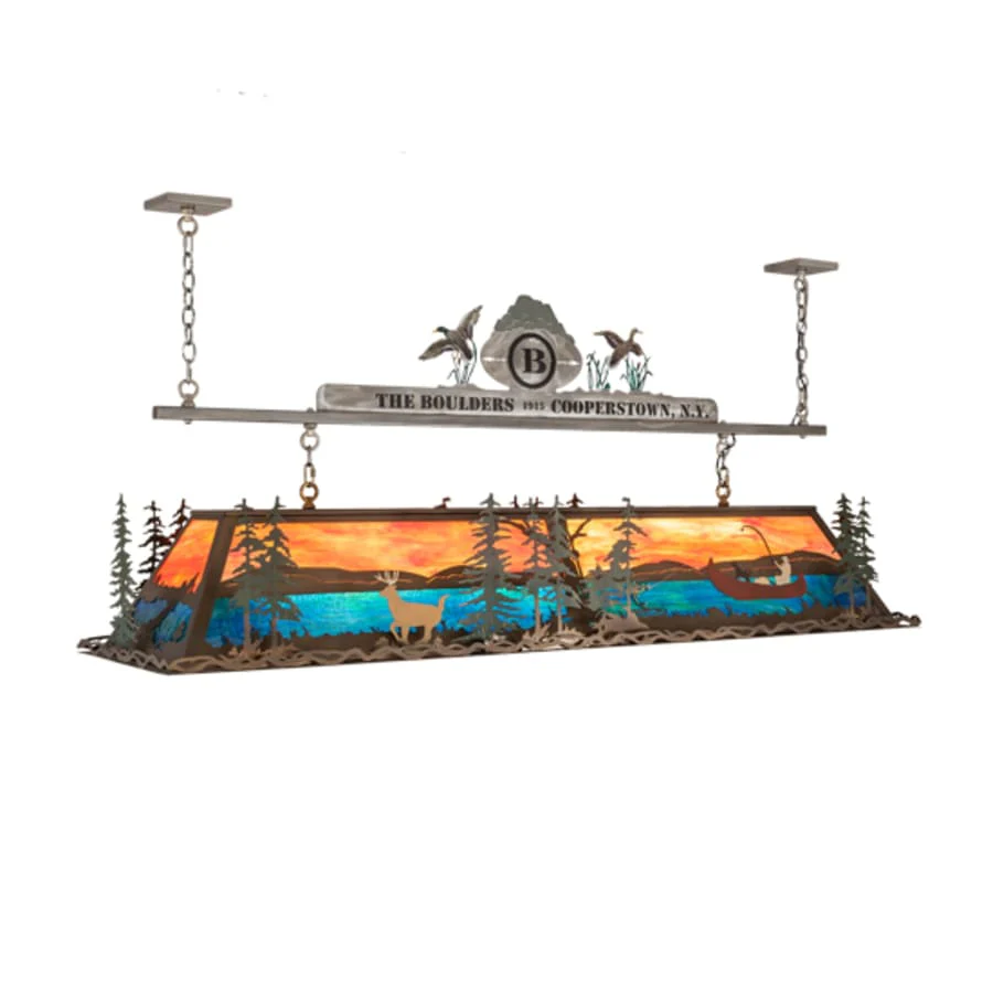 Meyda Tiffany 9 Light 72" Wide Billiard Linear Pendant - Image 3