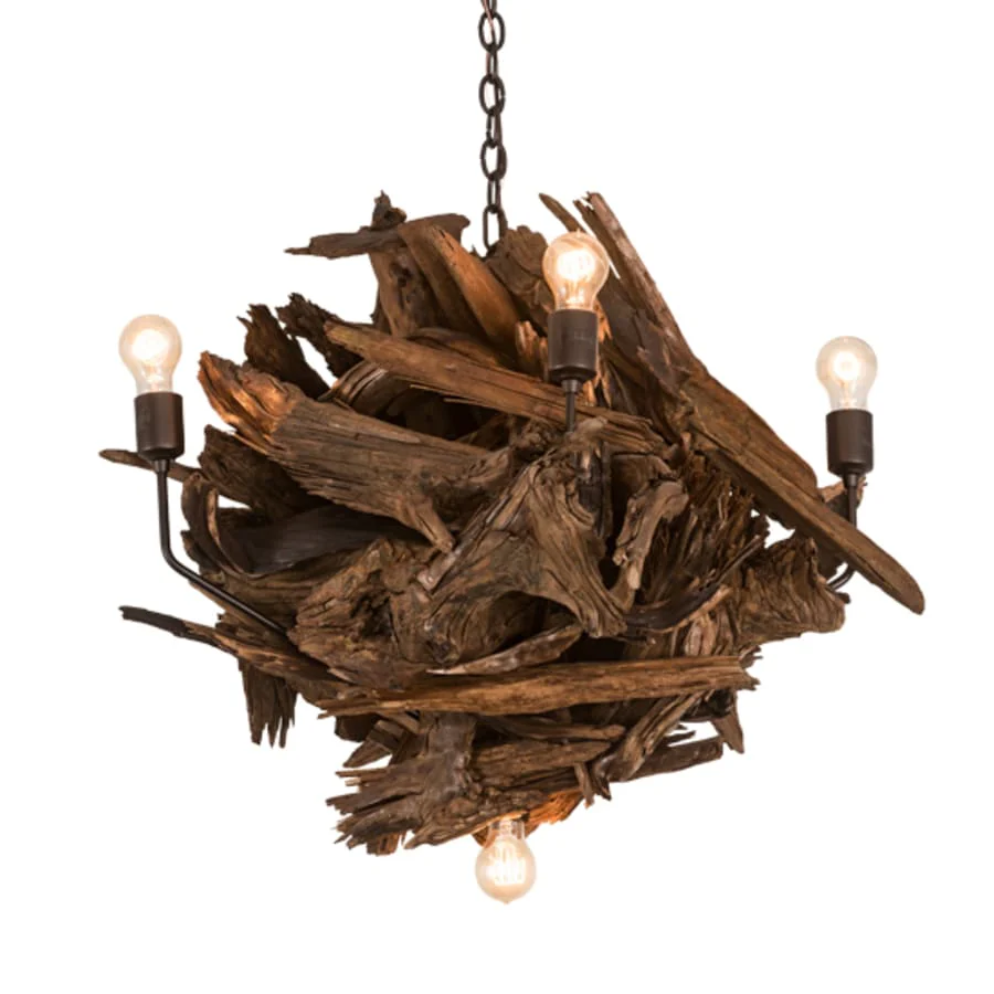 Meyda Tiffany Driftwood 6 Light 30" Wide Abstract Chandelier - Image 2