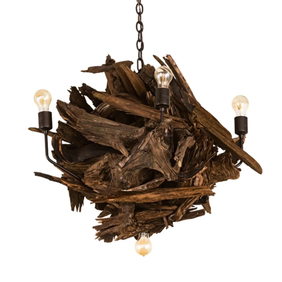 Meyda Tiffany Driftwood 6 Light 30" Wide Abstract Chandelier - Image 3