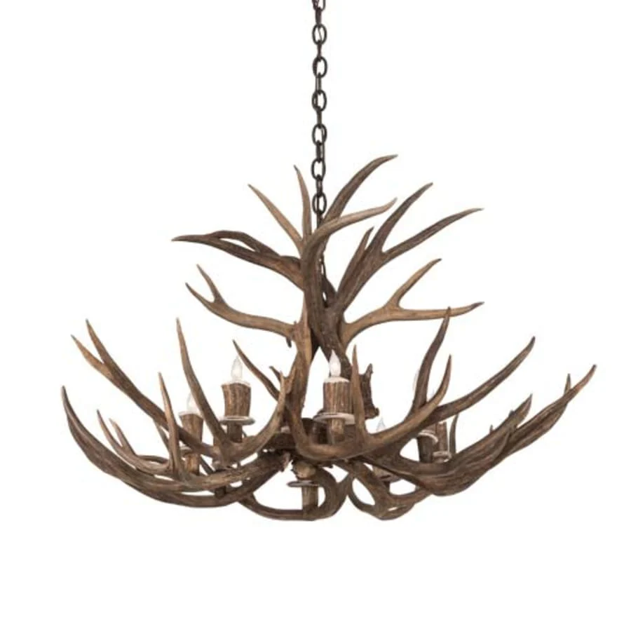 Meyda Tiffany Antlers 8 Light 38" Wide Antler Candle Style Chandelier - Image 1