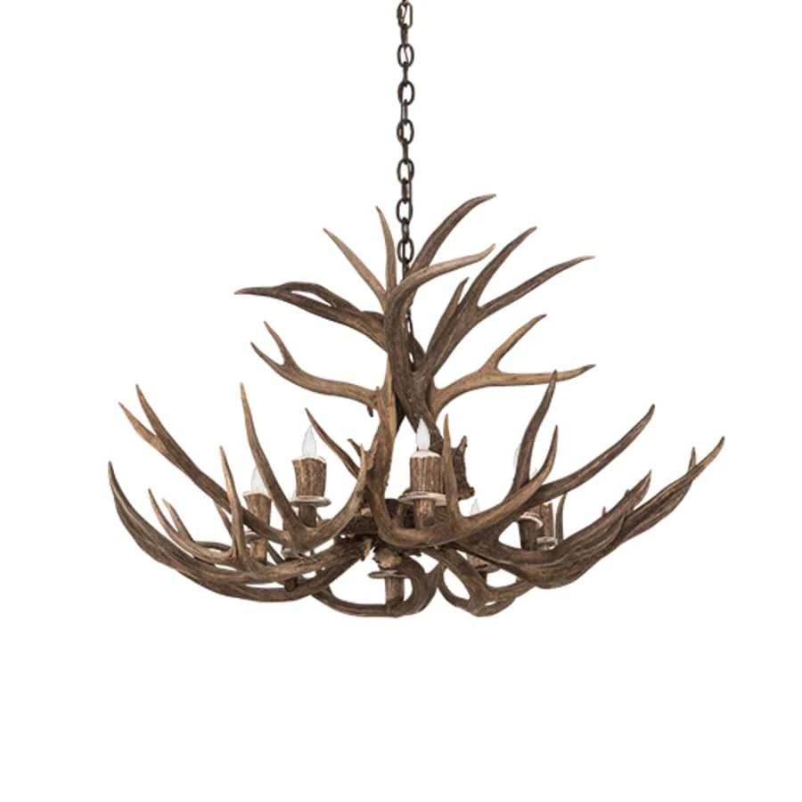 Meyda Tiffany Antlers 8 Light 38" Wide Antler Candle Style Chandelier - Image 3