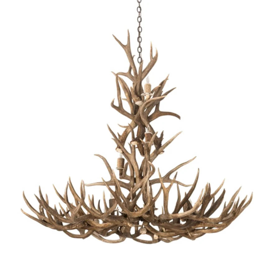 Meyda Tiffany Antlers 12 Light 52" Wide Antler Candle Style Chandelier - Image 3