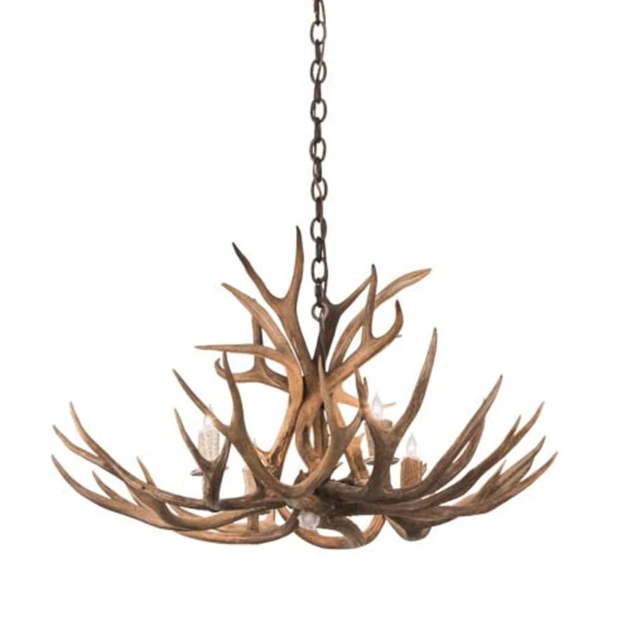 Meyda Tiffany Antlers 4 Light 33" Wide Antler Candle Style Chandelier - Image 1