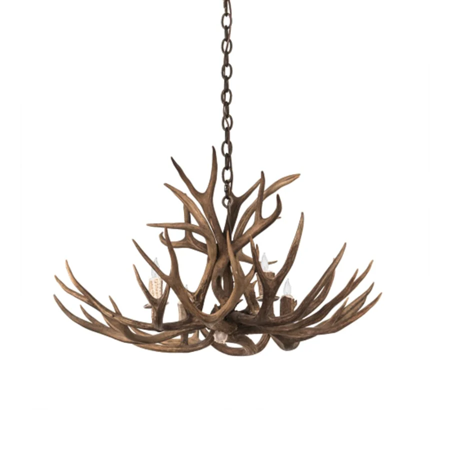 Meyda Tiffany Antlers 4 Light 33" Wide Antler Candle Style Chandelier - Image 3