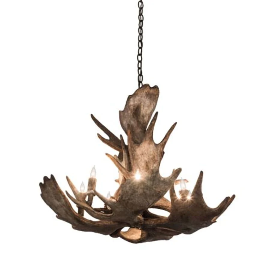 Meyda Tiffany Antlers 10 Light 33" Wide Antler Candle Style Chandelier - Image 1