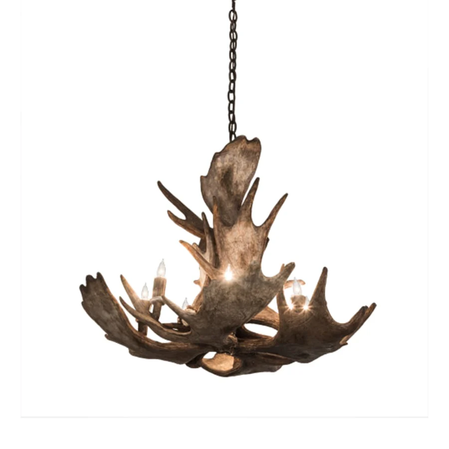Meyda Tiffany Antlers 10 Light 33" Wide Antler Candle Style Chandelier - Image 2