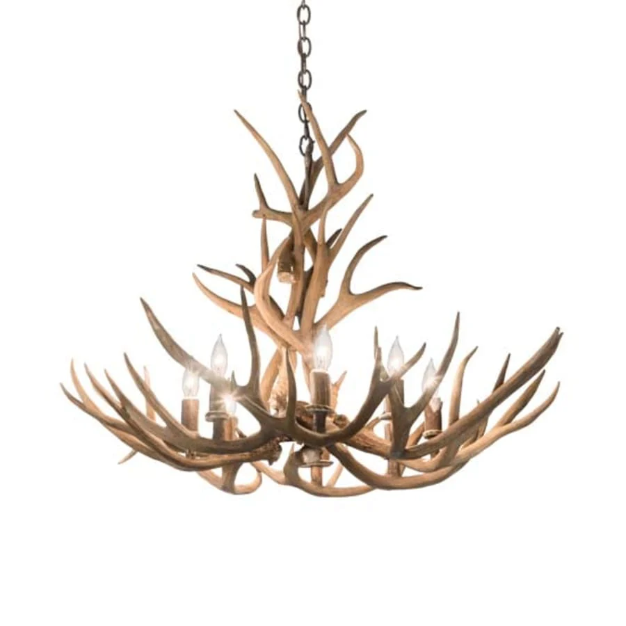 Meyda Tiffany Antlers 8 Light 32" Wide Antler Candle Style Chandelier - Image 1