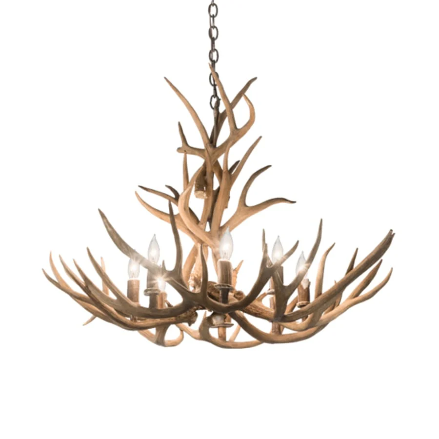 Meyda Tiffany Antlers 8 Light 32" Wide Antler Candle Style Chandelier - Image 2