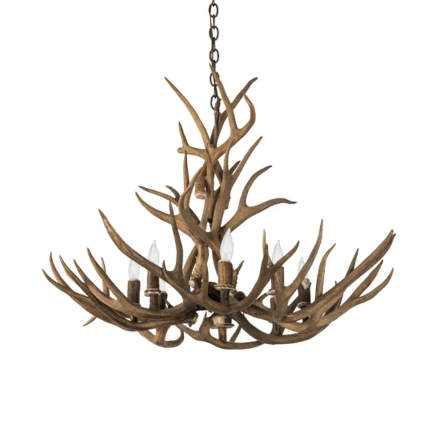 Meyda Tiffany Antlers 8 Light 32" Wide Antler Candle Style Chandelier - Image 3