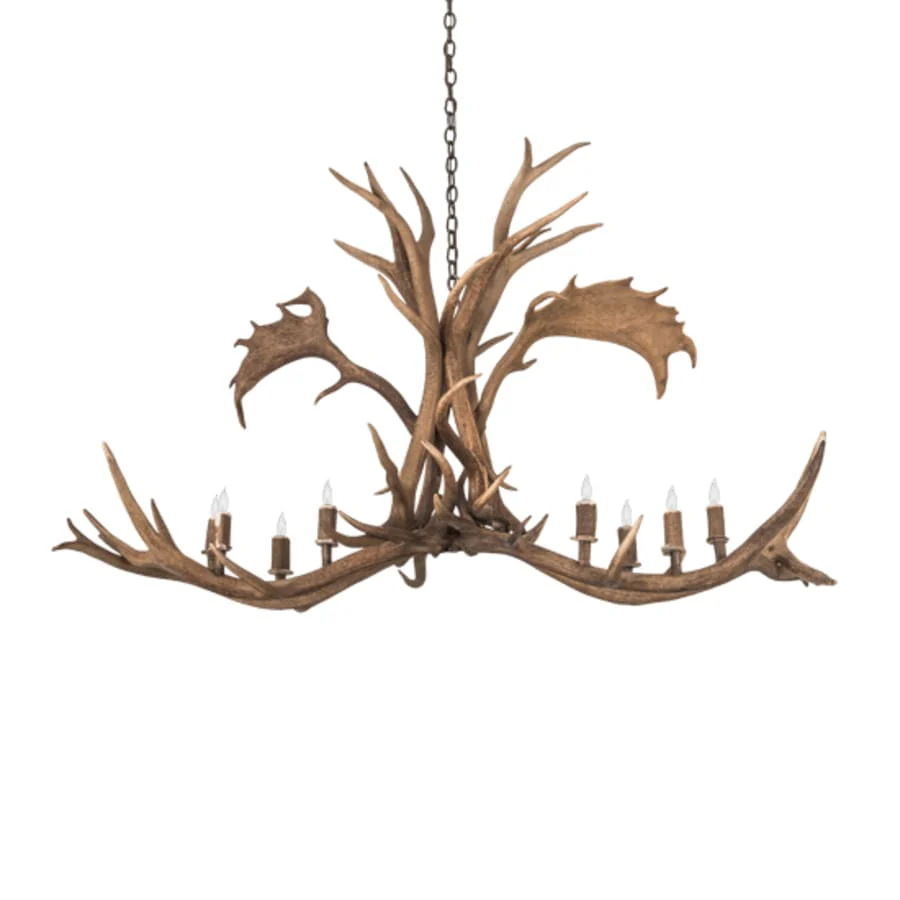 Meyda Tiffany Long Antlers Elk and Fallow Deer 8 Light 64" Wide Antler Candle Style Chandelier - Image 3