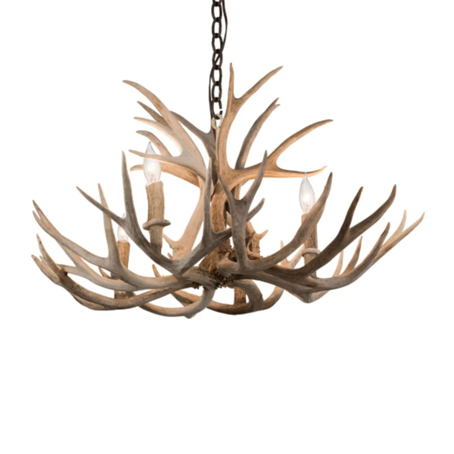 Meyda Tiffany Antlers 4 Light 30" Wide Antler Candle Style Chandelier - Image 2