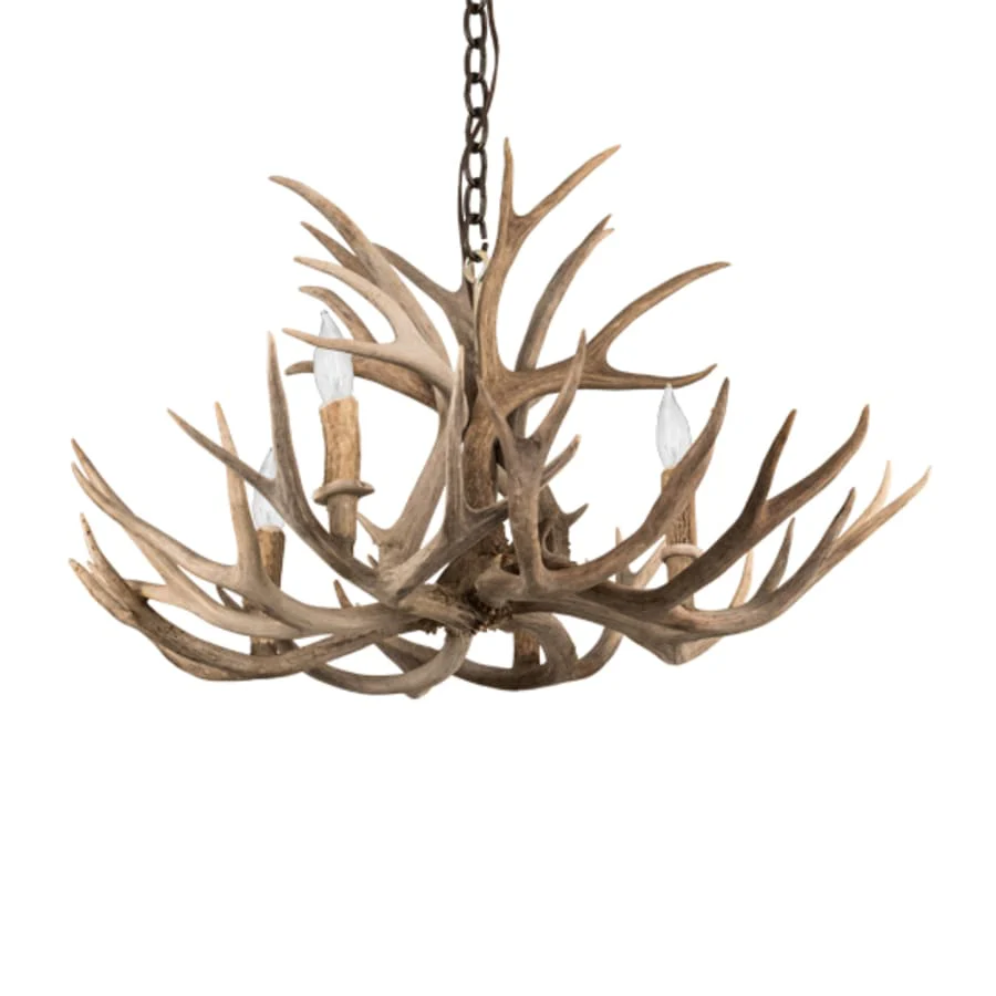 Meyda Tiffany Antlers 4 Light 30" Wide Antler Candle Style Chandelier - Image 3