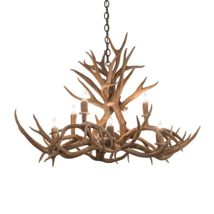 Meyda Tiffany Long Antlers 8 Light 33" Wide Antler Candle Style Chandelier - Image 1