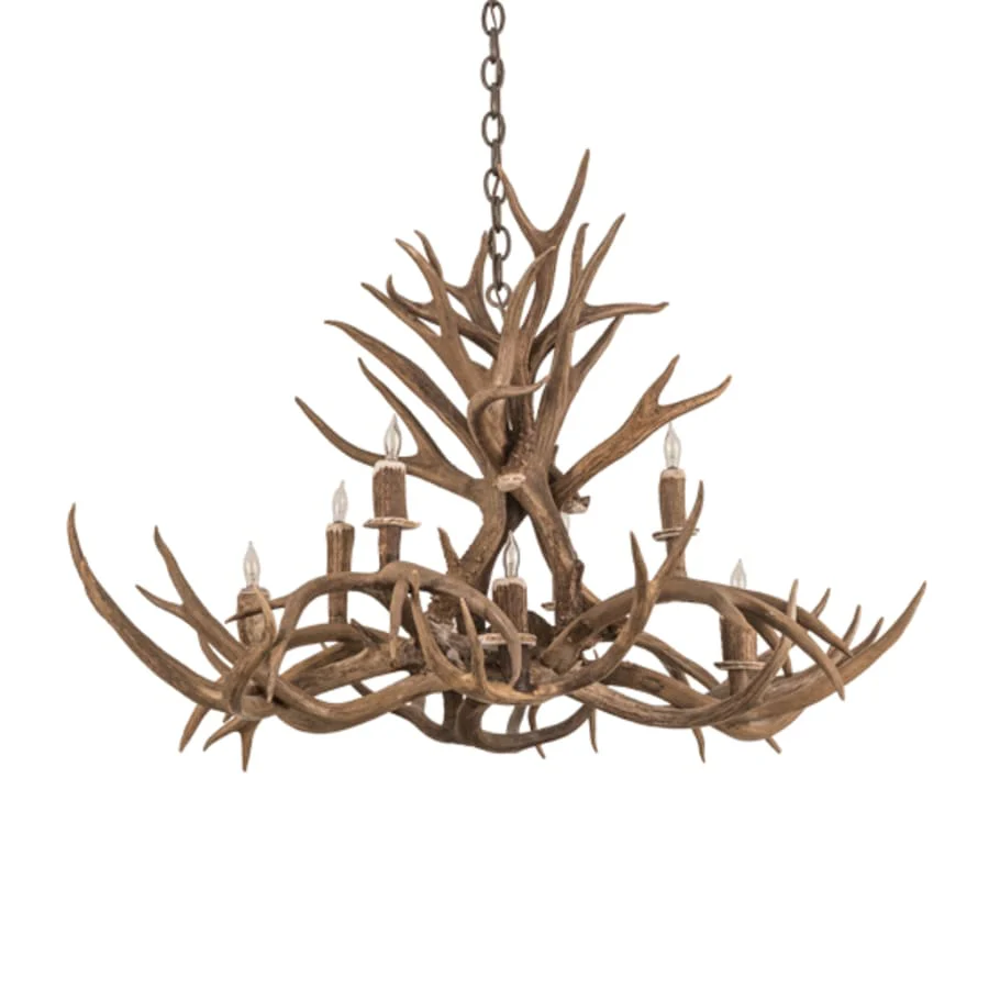 Meyda Tiffany Long Antlers 8 Light 33" Wide Antler Candle Style Chandelier - Image 3