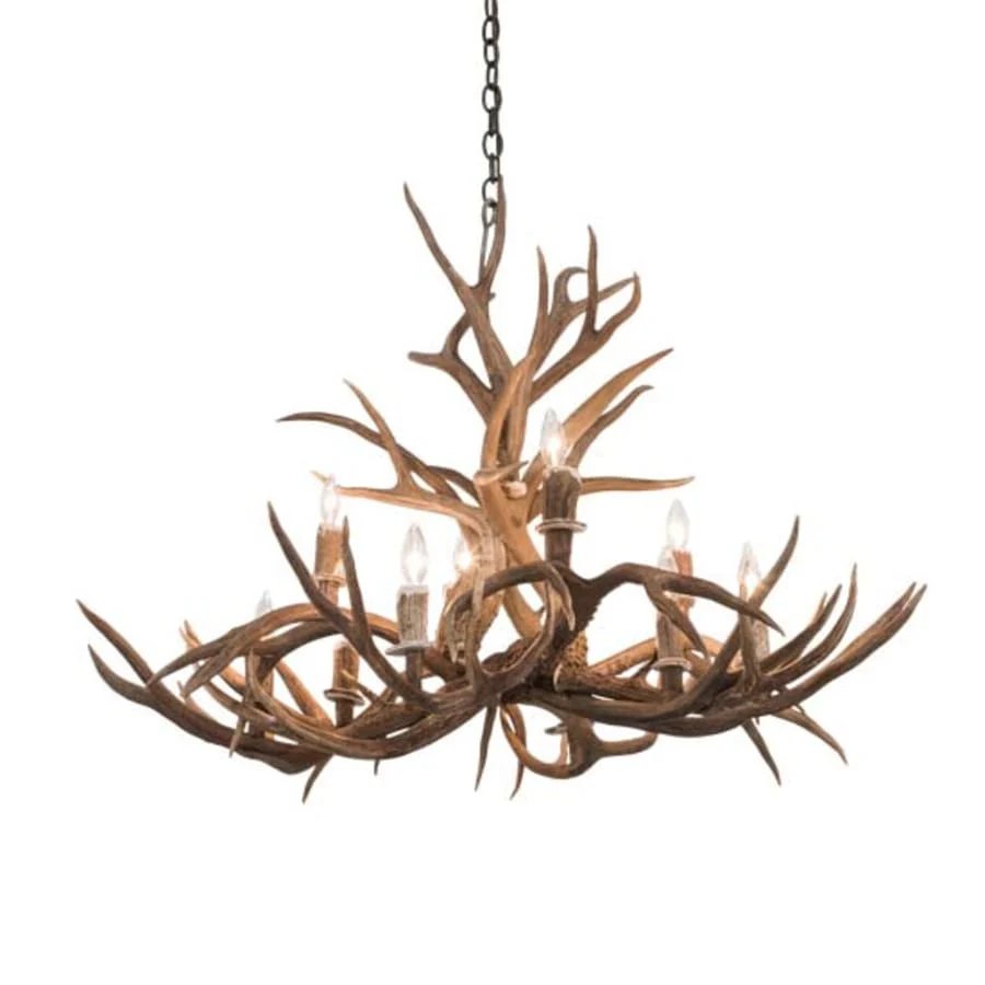 Meyda Tiffany Antlers 10 Light 42" Wide Antler Candle Style Chandelier - Image 1