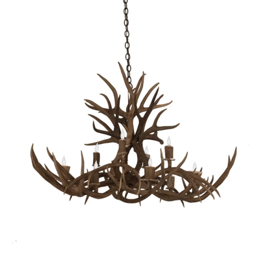 Meyda Tiffany Long Antlers Mule Deer 10 Light 38" Wide Antler Candle Style Chandelier - Image 3
