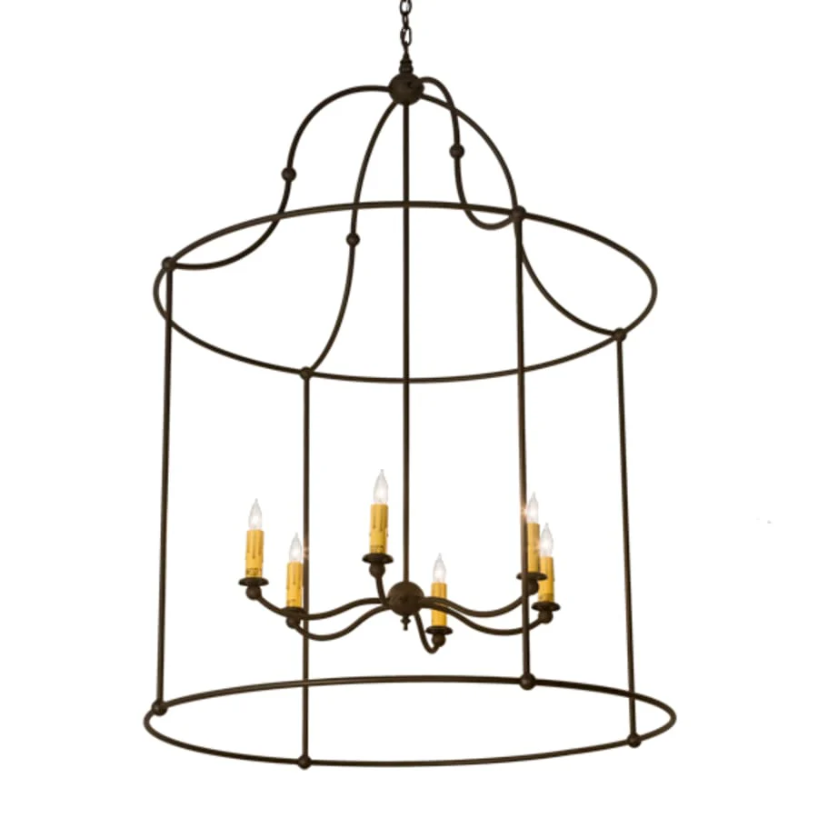 Meyda Tiffany 6 Light 42" Wide Taper Candle Pendant - Image 3