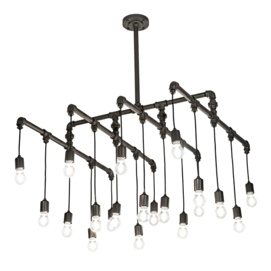 Meyda Tiffany 20 Light 51" Wide Abstract Linear Pendant - Image 3