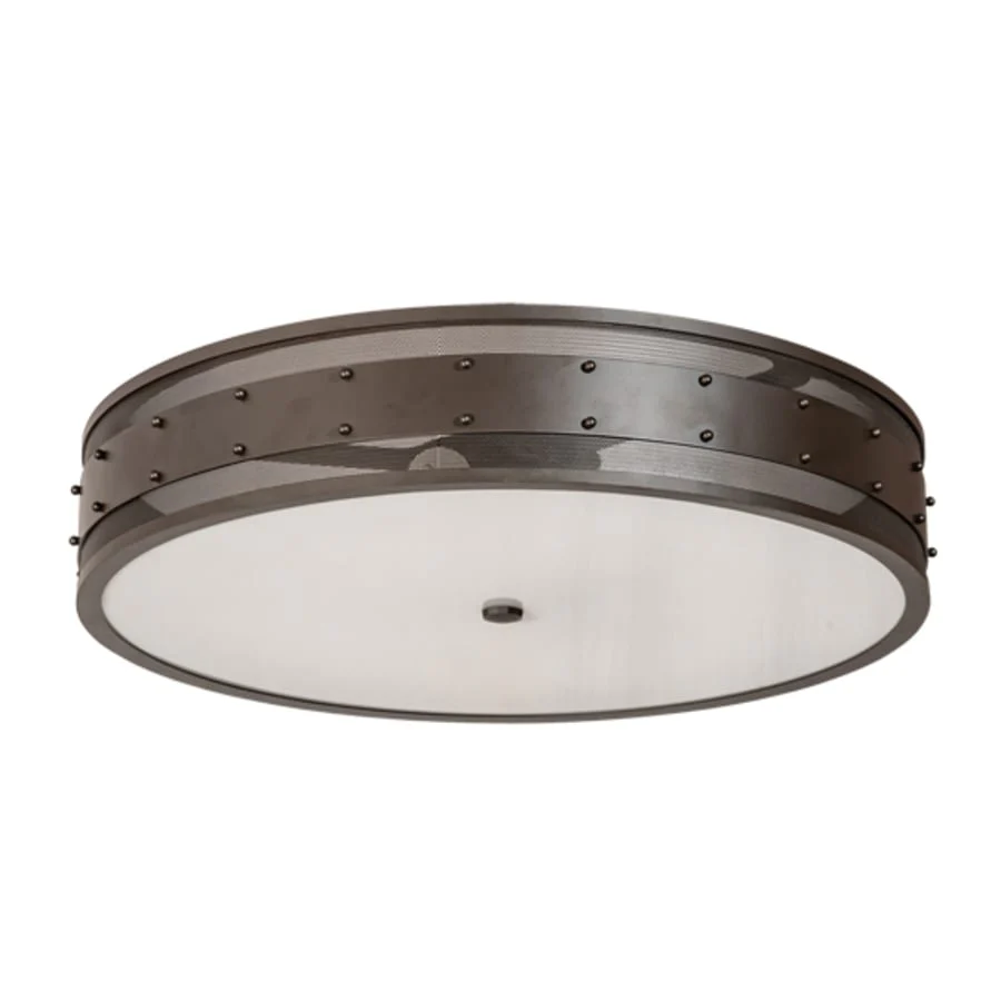 Meyda Tiffany Nolan 3 Light 30" Wide Flush Mount Drum Ceiling Fixture - Image 3