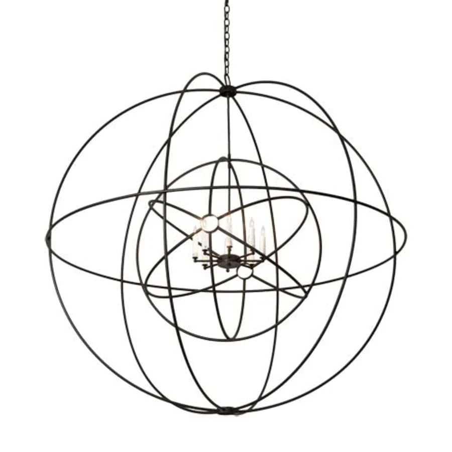 Meyda Tiffany Atom Enerjisi 8 Light 60" Wide Taper Candle Globe Chandelier - Image 1