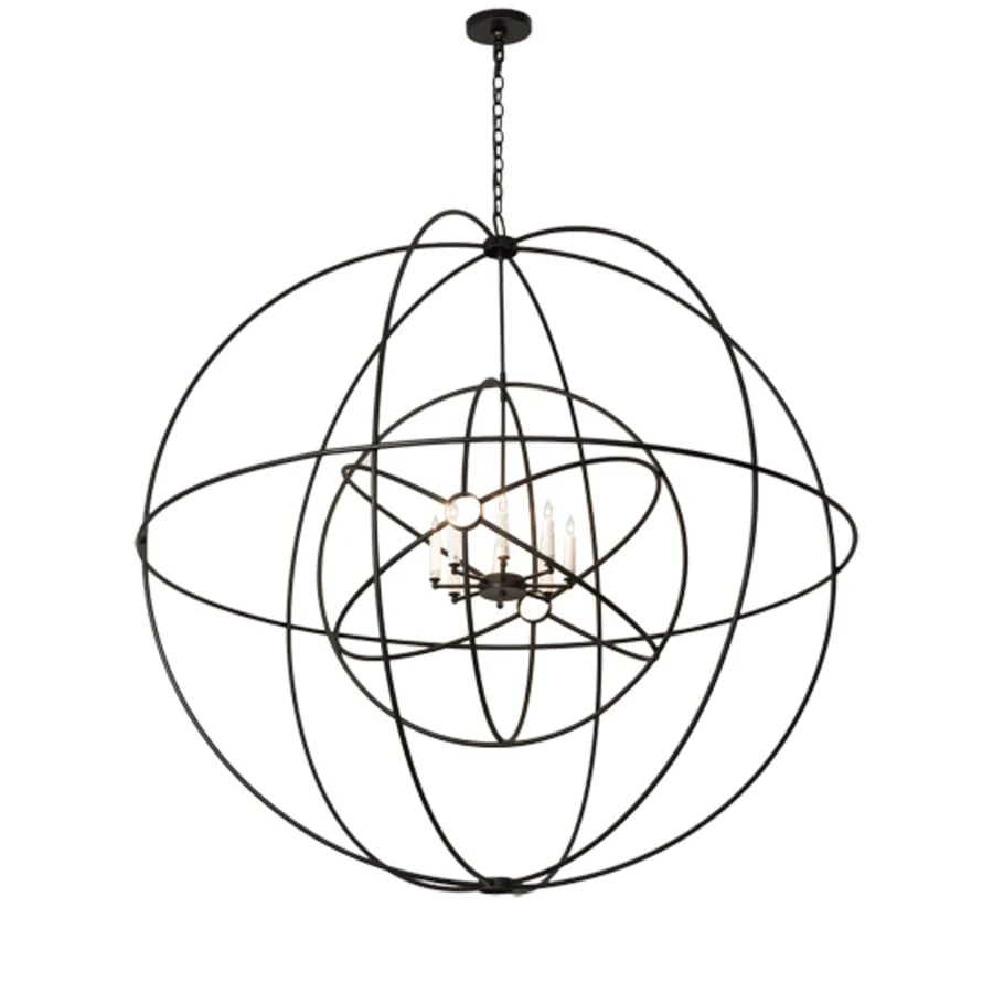 Meyda Tiffany Atom Enerjisi 8 Light 60" Wide Taper Candle Globe Chandelier - Image 2