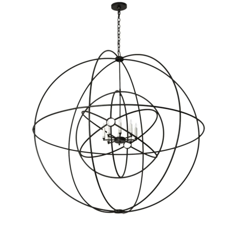 Meyda Tiffany Atom Enerjisi 8 Light 60" Wide Taper Candle Globe Chandelier - Image 3