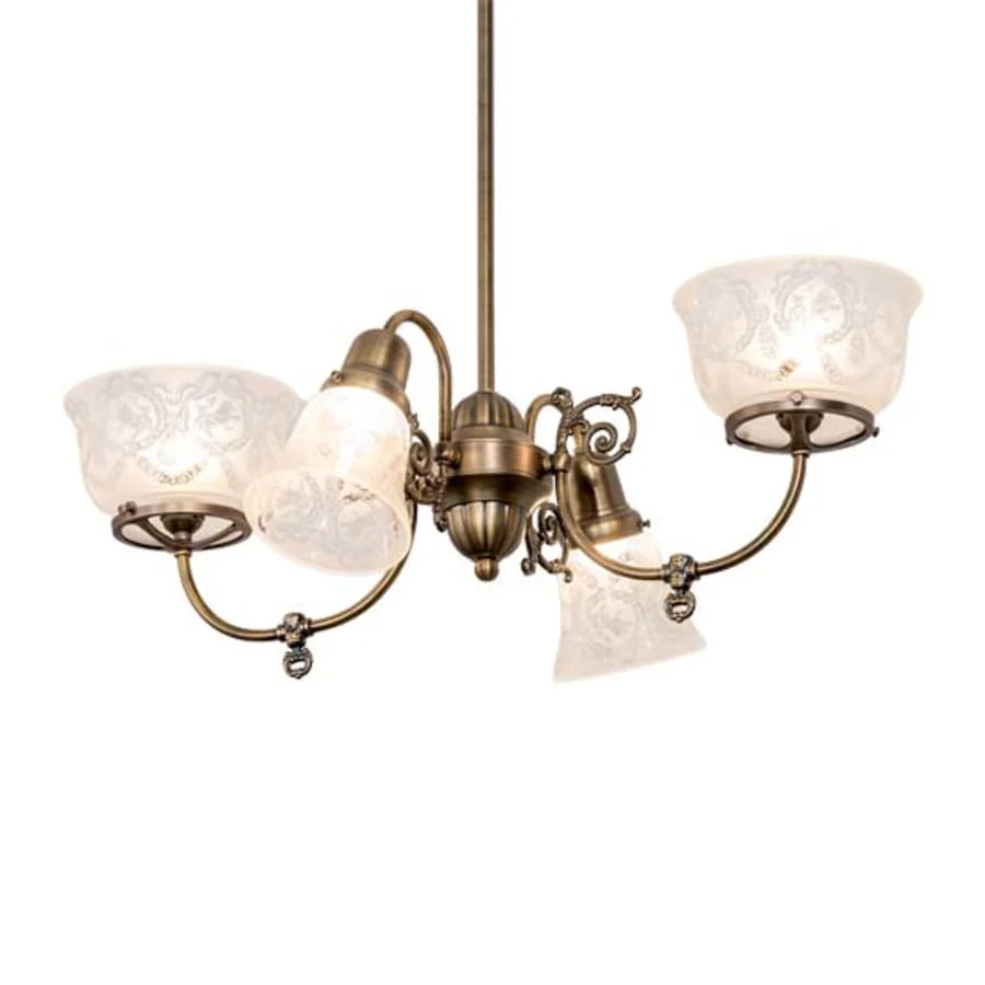 Meyda Tiffany Long Revival Gas and Electric 4 Light 21" Wide Chandelier - Image 1