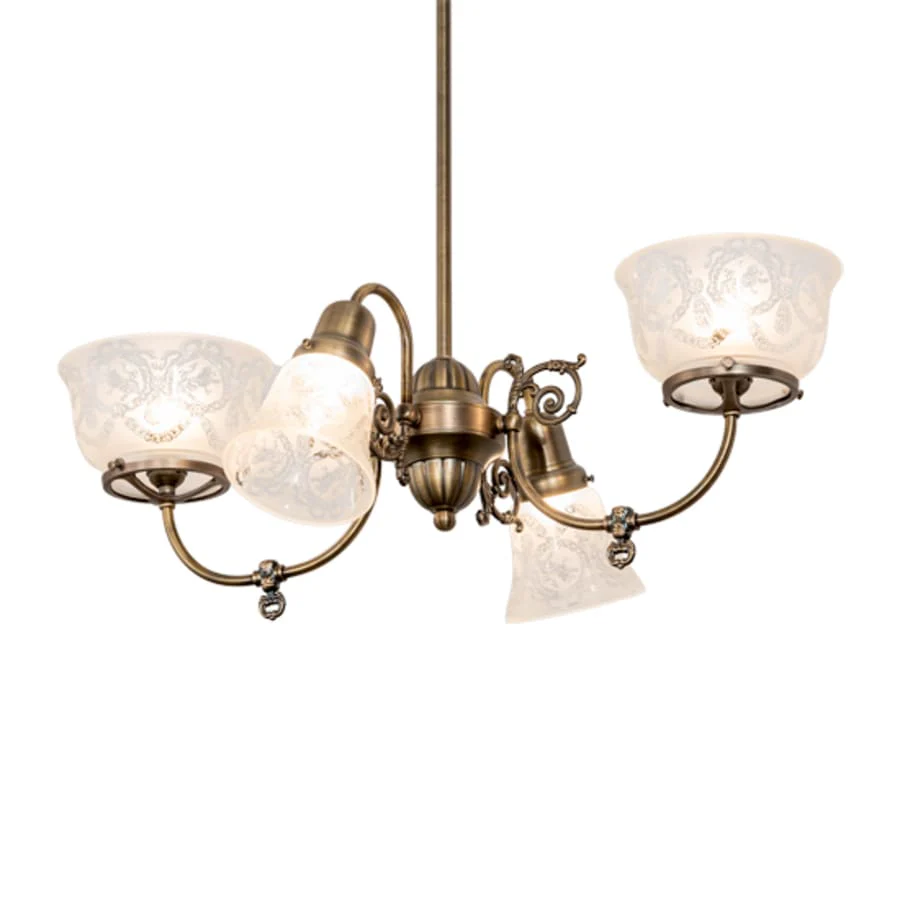 Meyda Tiffany Long Revival Gas and Electric 4 Light 21" Wide Chandelier - Image 2