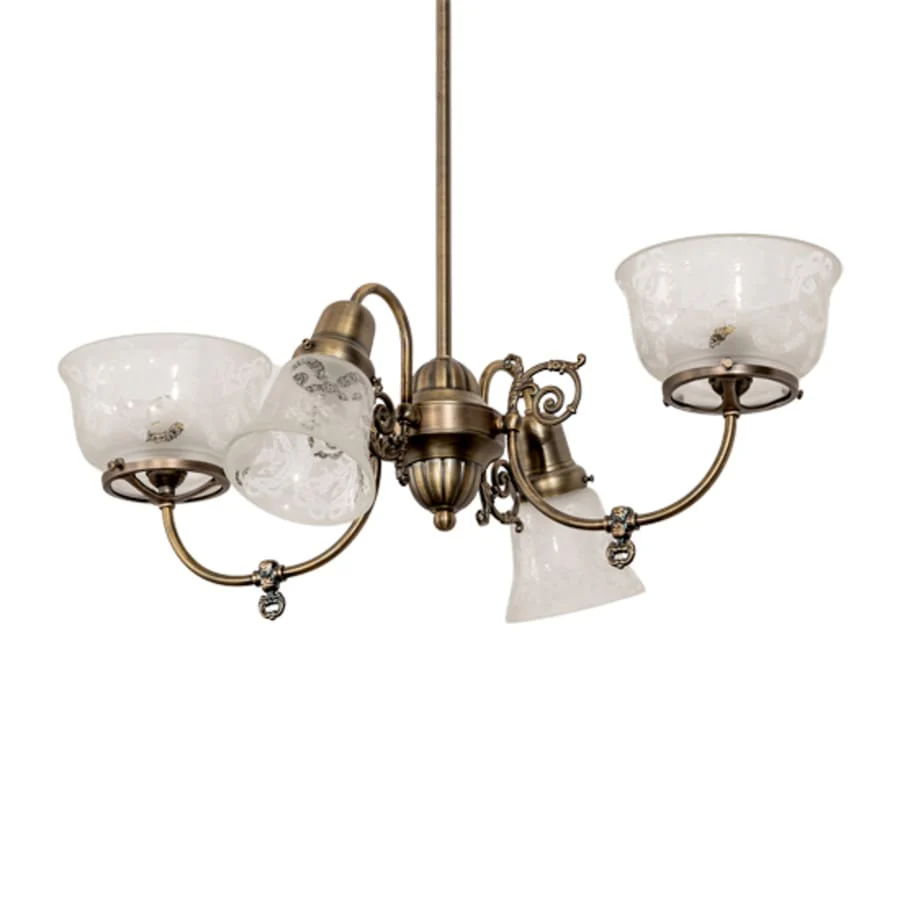 Meyda Tiffany Long Revival Gas and Electric 4 Light 21" Wide Chandelier - Image 3