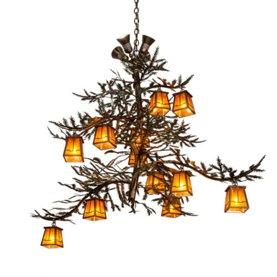 Meyda Tiffany Pine Branch 12 Light 52" Wide Chandelier - Image 1