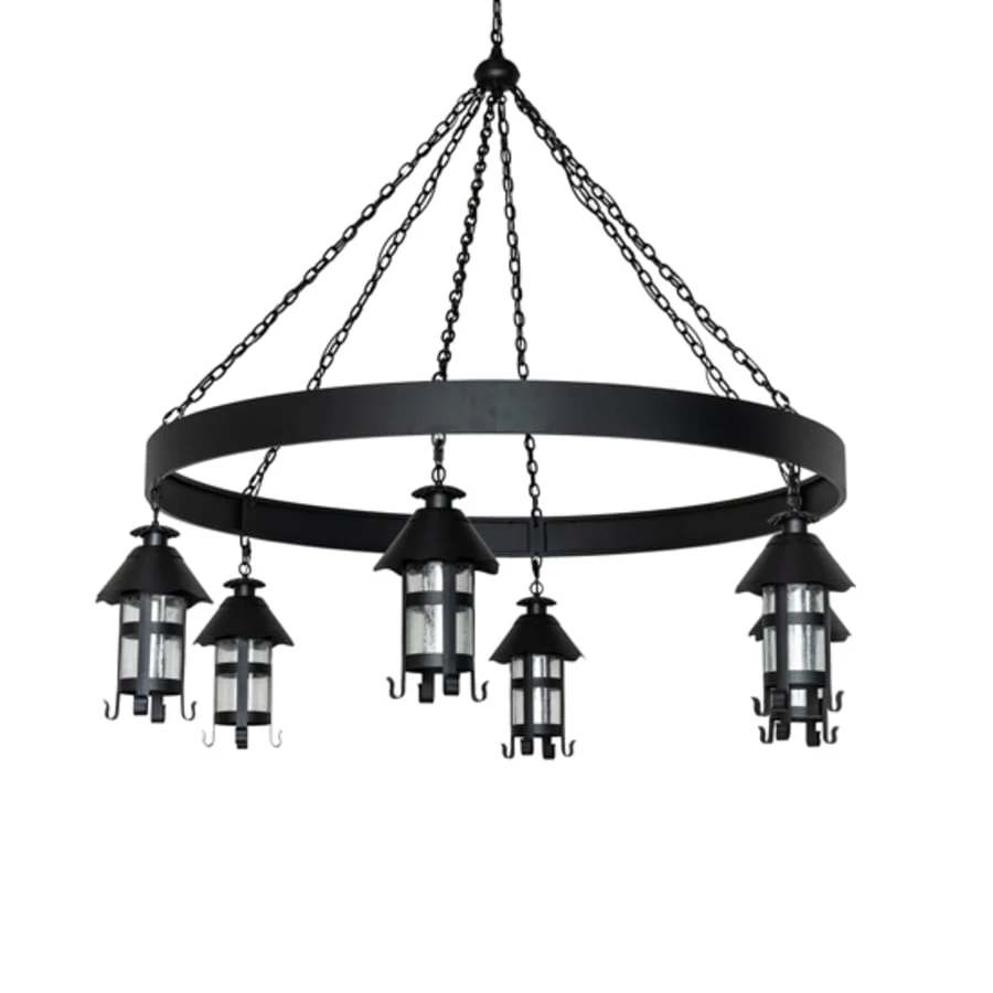 Meyda Tiffany Rutland 6 Light 66" Wide Lantern Chandelier - Image 3