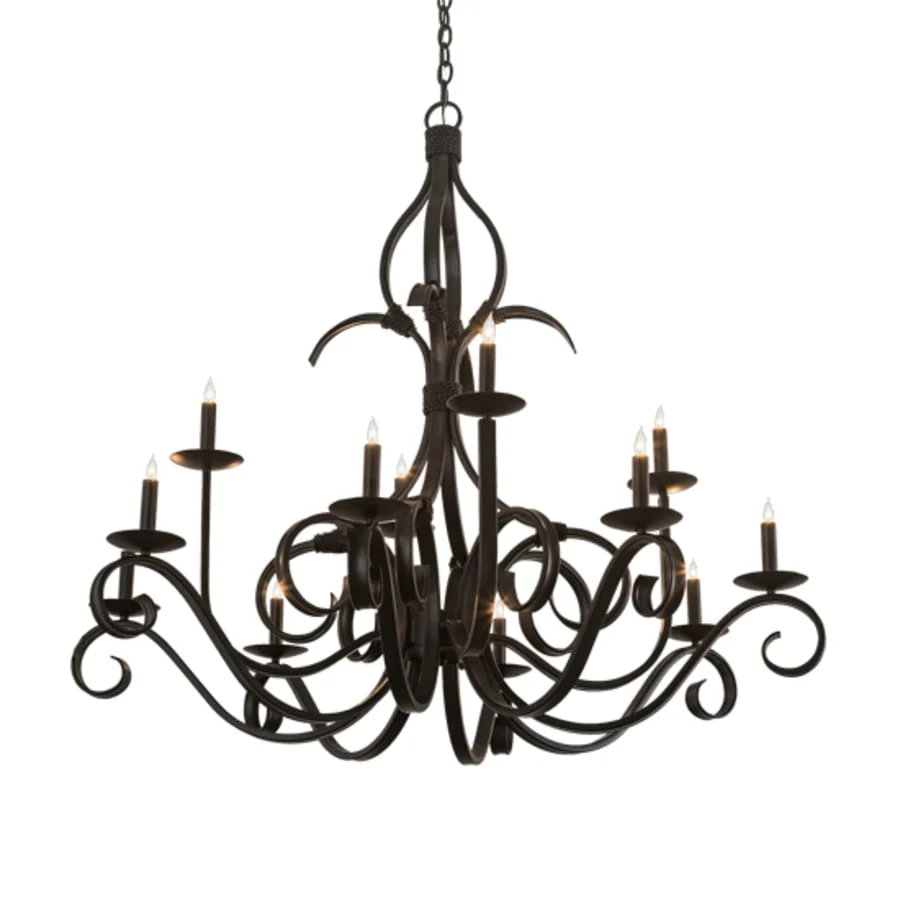 Meyda Tiffany Cypress 12 Light 48" Wide Taper Candle Style Chandelier - Image 2