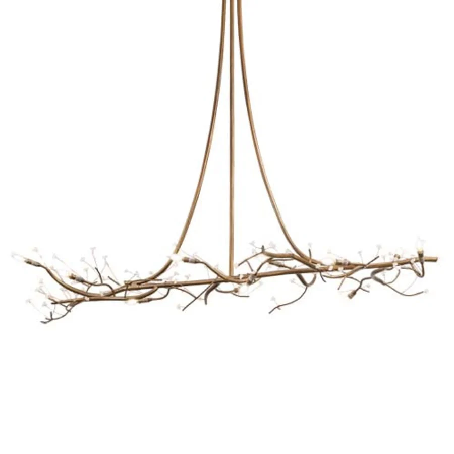 Meyda Tiffany Long Winter Solstice 12 Light 72" Wide Taper Candle Linear Chandelier - Image 1