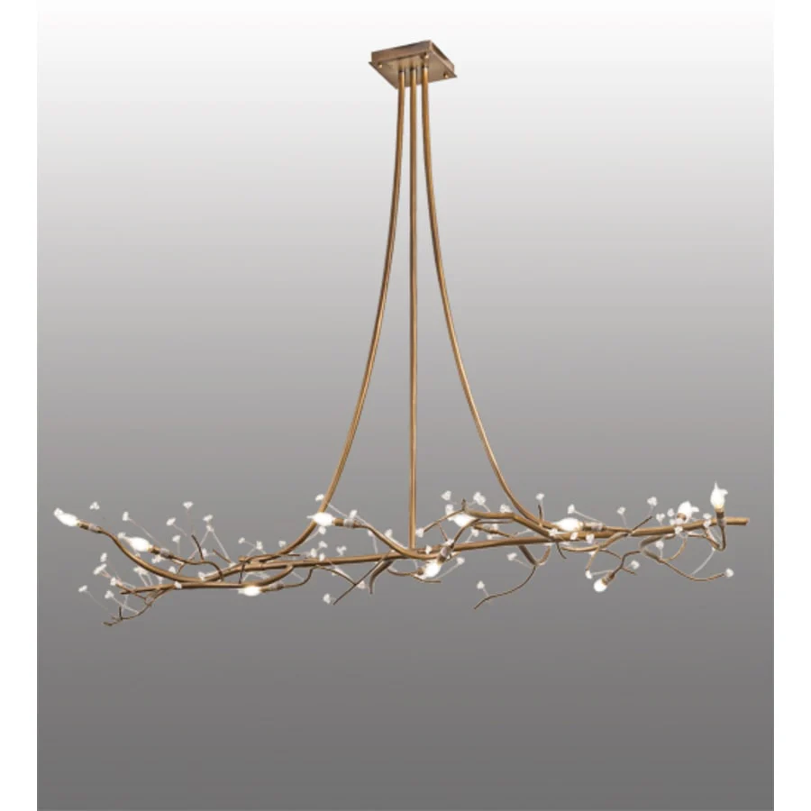Meyda Tiffany Long Winter Solstice 12 Light 72" Wide Taper Candle Linear Chandelier - Image 2